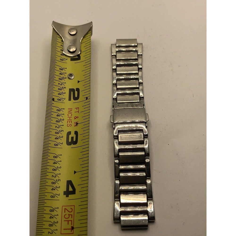 Michael Kors Watch Parts Partial Band Links Silver Tone Clasp 18mm GY21